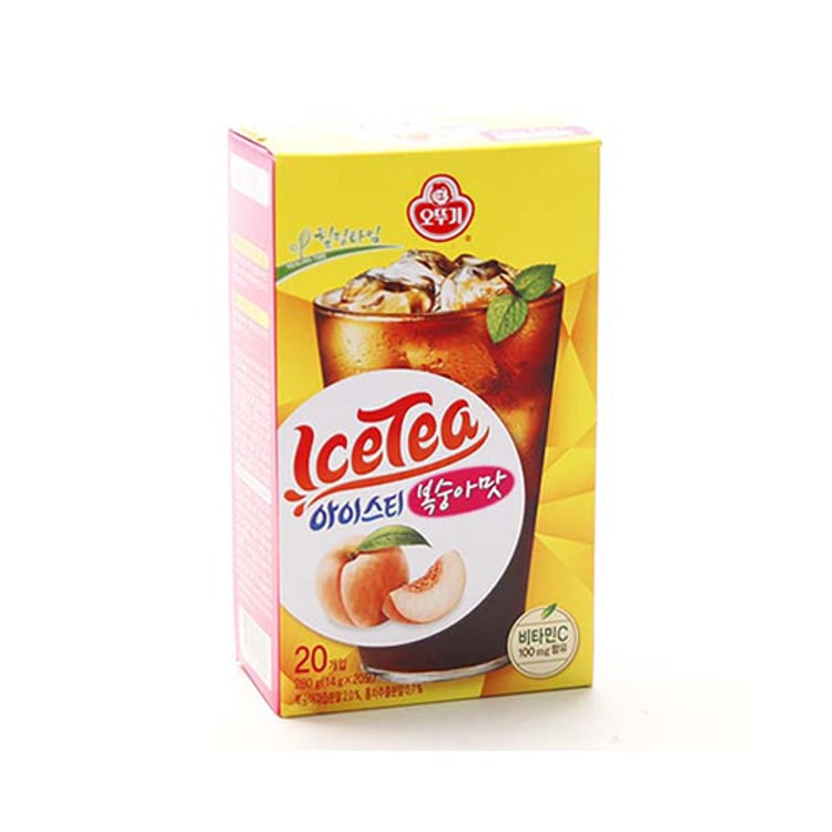 韩国ottogi不倒翁即溶冰红茶蜜桃味包入 亚米