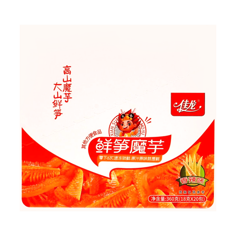 【無敵好吃】佳龍 鮮筍魔芋爽 香辣味 20包入 360g 3