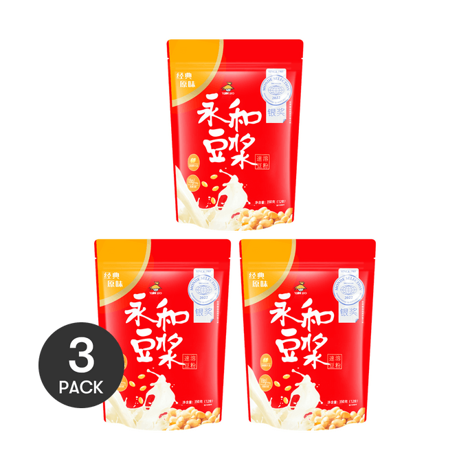 Soymilk Powder - Non-GMO, 12 Packs, 12.35oz *3【3 Packs】