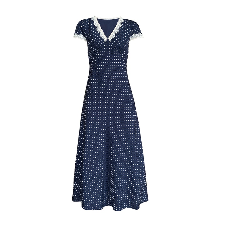 slimming navy blue dress Anewsta Women's New Elegant Sleeveless Halter Long Dress With Waist Pleats, Slimming Shiny Wavy Hem Dress, Navy Blue, Suitable For Banquet, Party,