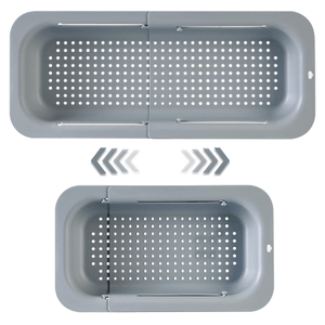  佰凌客 可伸缩水槽滤水篮 直接放在洗碗槽 超方便 清洗蔬果 洗净蔬菜和水果 沥干水分 水槽滤水篮