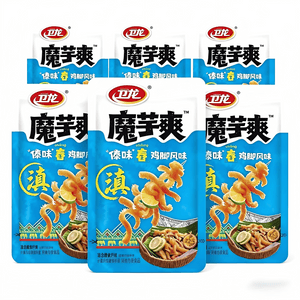卫龙 魔芋爽 素毛肚16克*6包 傣味百香果舂鸡脚风味