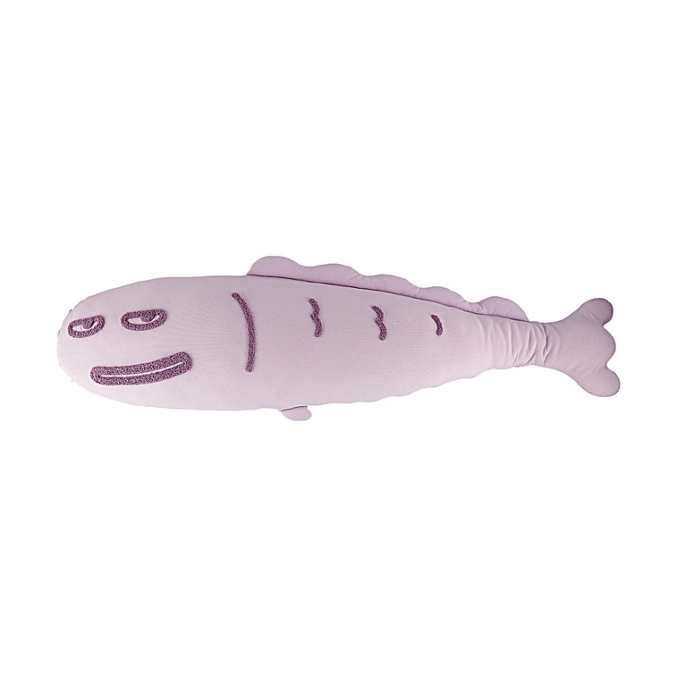 Cool Ice Silk Cooling Pillow Purple Fish Shaped Sleep Support Pillow 34.25×7.87×5.91in 4