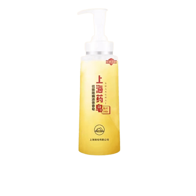 Sulfur Liquid Soap Anti Bacterial  Mite Removing Sulfur Soap Bath Shower Gel 320g*1 Bottle