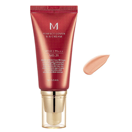 Korean Missha M Perfect Cover B.B Cream SPF 42 PA+++ No. 21 Light Beige 1.7 oz 50 ml