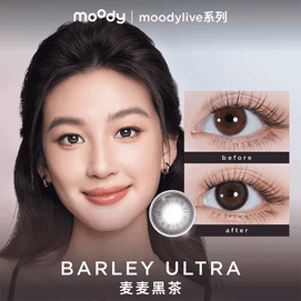 【中國直郵】 moody 美瞳月拋 live矽水凝膠系列 麥麥黑茶 2片裝 -0(0)