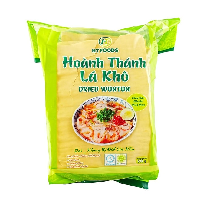 乾燥ワンタン - ホアンタンラコー、17.6オンス【スープ、炒め物、乾麺に最適】