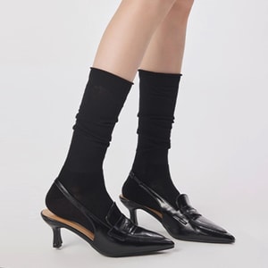 [중국 직배송] HSPM 고급 양모 롤업 슬라우치 양말, 손바느질 발가락 부분, 항균 기능, 개별 포장 종아리 양말, 진회색, F, 1켤레