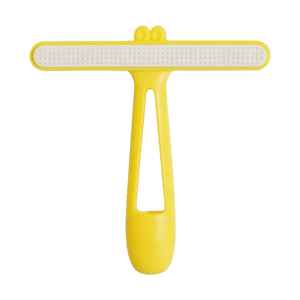 ペットの毛取りブラシ 衣類や家具用 イエロー