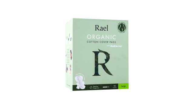 Rael Organic Cotton Pads Large, 14 Pack
