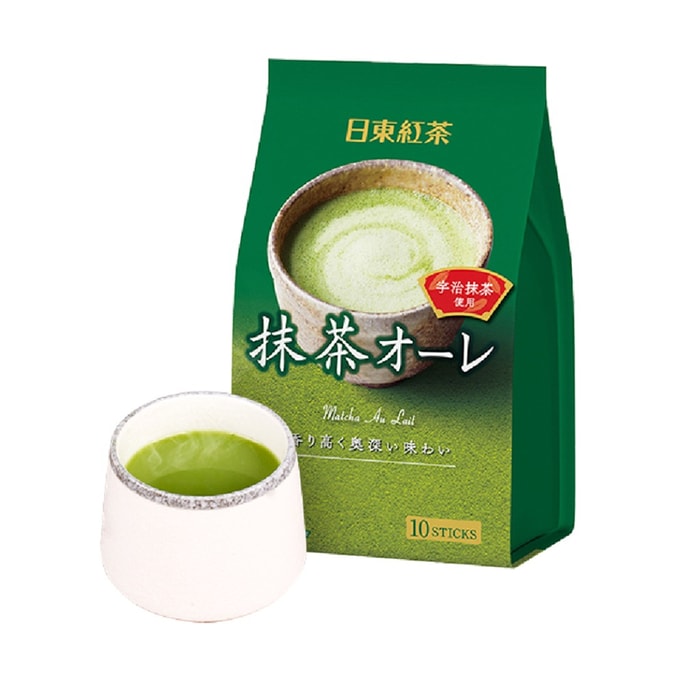 【日本直邮】 日本日东红茶 冲饮奶茶粉 网红下午茶饮 北海道 皇家抹茶 风味奶茶拿铁 8袋装