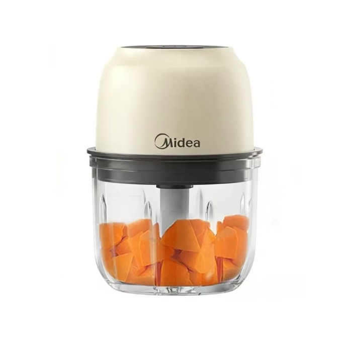【香港直郵】 美的 MC05Q1-403小型輔食機玻璃款淡雅白300ml 絞肉佐料打蒜一機多用
