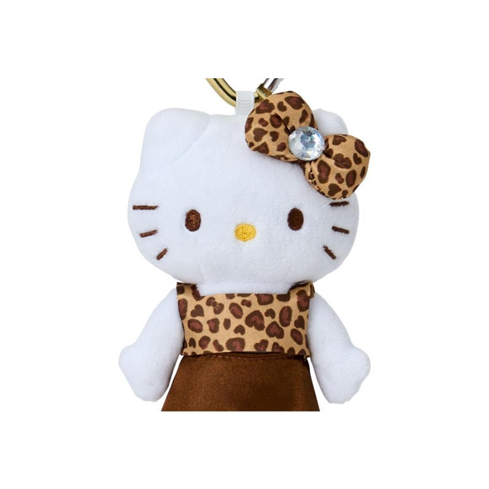 Leopard Print Black Leather Series Plush Pendant Kt Style【leopard