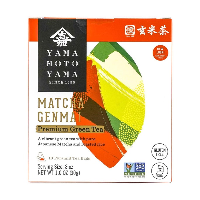 Matcha Genmai Pyramid Green Tea Bag 10p 1 oz