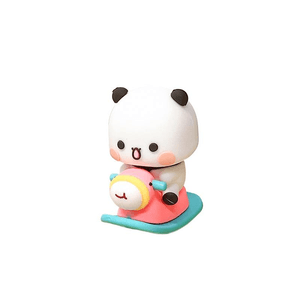 Panda One And Two Desktop Dolls Cute Handmade Desktop Pendulum Bear White 6.5CM*1 Pack