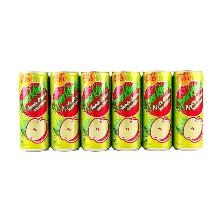 【新品上市】香港VITA維他 氣泡蘋果綠茶 310ml*6罐 7