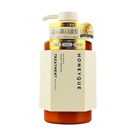 日本HONEYQUE 深层修复保湿护发素 450ml  蜂蜜+角蛋白 热保护 卷发护理 补水顺滑