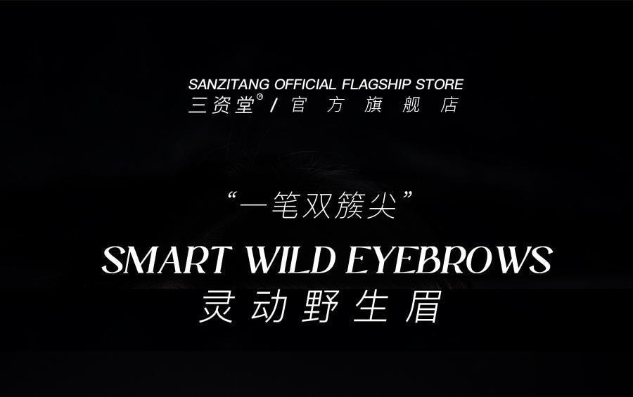 【中國直郵】 三資堂 二叉眉筆-防水防汗不脫色根根分明【林允同款】1支#03柔灰黑