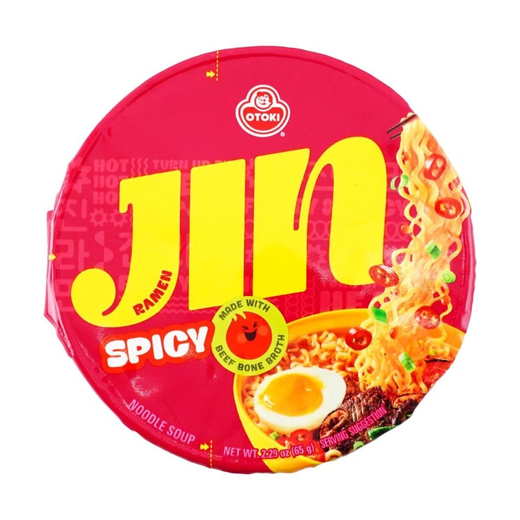 韩国OTTOGI / OTOKI不倒翁 JIN拉面方便面 辣味 杯装 65g 【韩国国民泡面】 4
