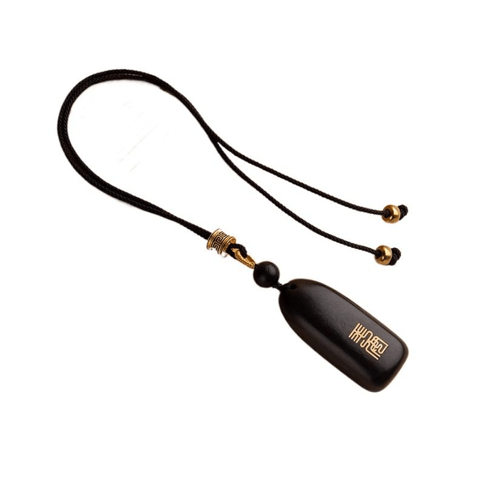 Short natural ebony wood car hanging with no incident sign hanging length of 34cm * 1 piece
