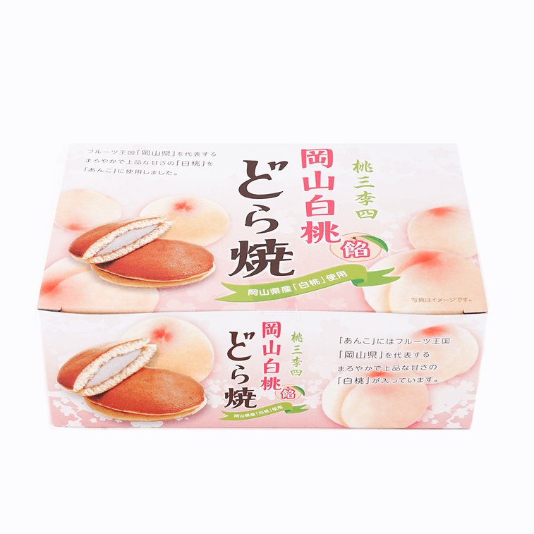 日本ICHIEI一荣食品 桃三李四铜锣烧礼盒 冈山白桃馅 8枚 164g 8