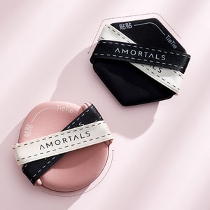 Stick-on Cushion Puff Set, Hexagonal Cushion Puff *2 + Water Drop-shaped Cushion Puff *1