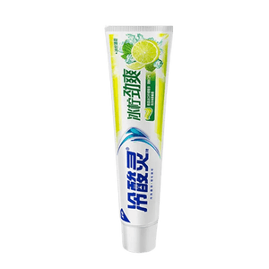 【中国直邮】 冷酸灵 洁白牙齿减轻牙渍 口气清新抗敏感 冰柠劲爽牙膏170g
