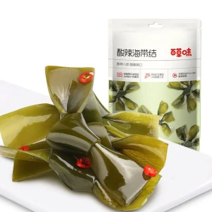 Spicy and Sour Kelp Knots and Shredded Kelp Seafood Ready-to-Eat Snack 200g * 1 Bag