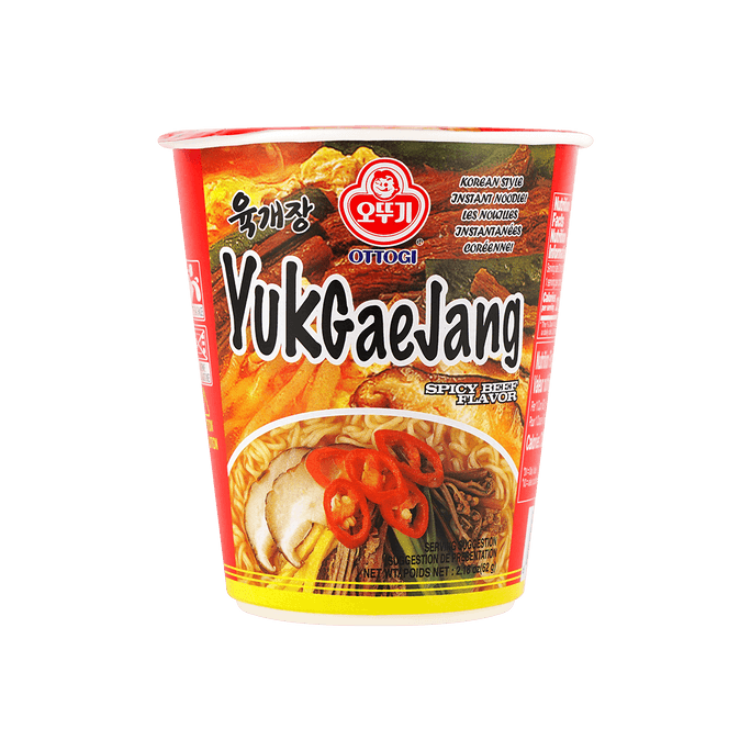 ユクゲジャン スパイシー ラーメン - インスタント カップ ヌードル、2.19 オンス