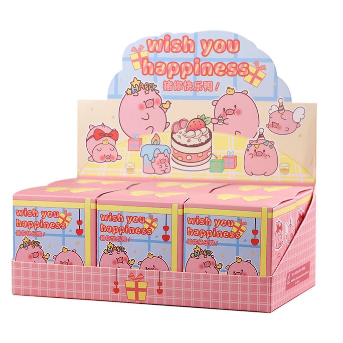 New Blind Box Doll Figure Pig You Happy Duck End Box 6 Sets