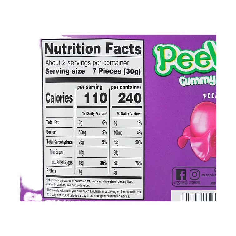 Peelerz  Jelly Gummy Candy Grape 2.19 oz 5