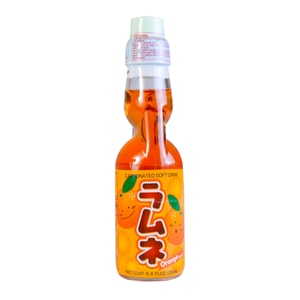 日本HATAKOSEN哈达 RAMUNE 橙子味弹珠汽水 200ml