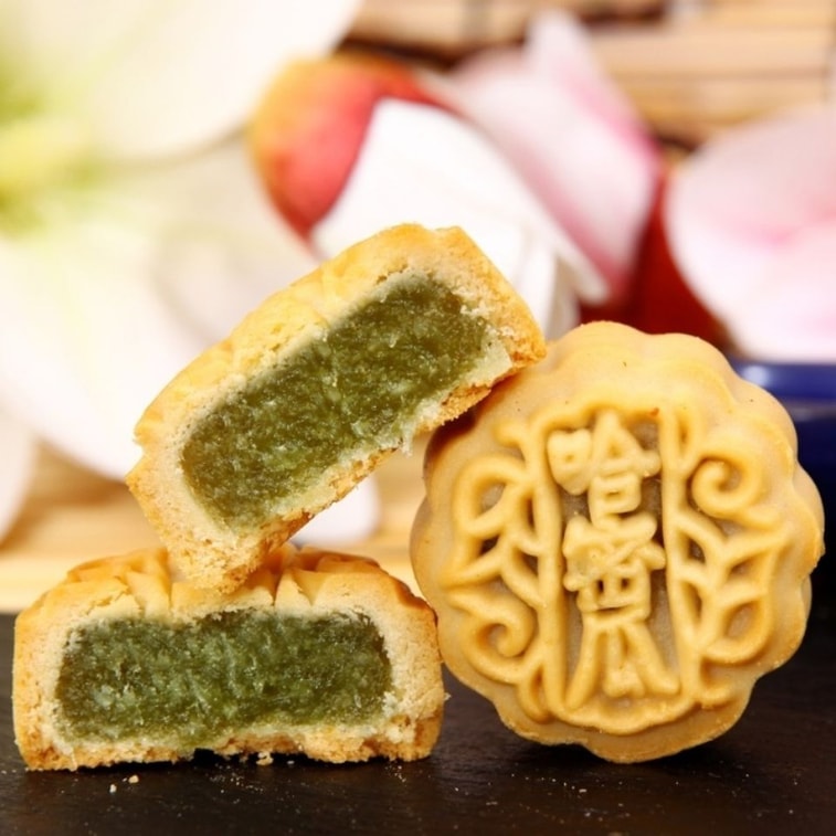 ふしじんフルーツミニ月餅：カンタロープ、パイナップル、イチゴ、桃 - 伝統的な中秋節菓子、210g（21g×10個） 8
