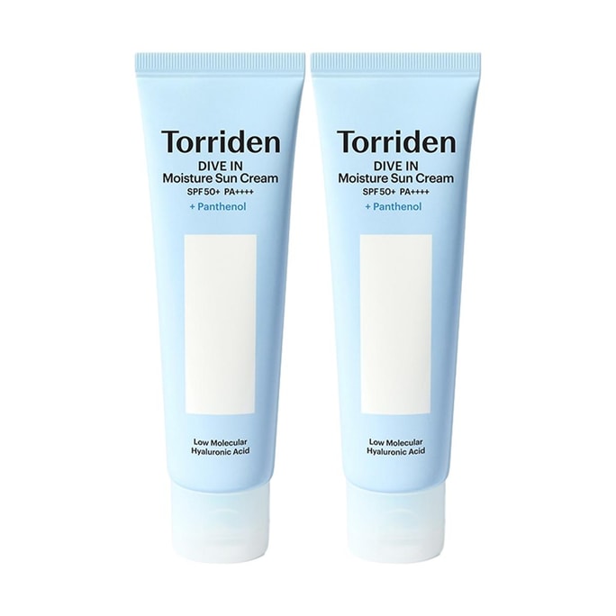 DIVE IN Moisture Sun Cream, SPF50+/PA++++, 2.02 fl oz.*2【1+1 Value Pack】