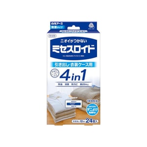【日本直邮】白元 4in1 抽屉用 除臭防霉防虫剂 无香 24个装