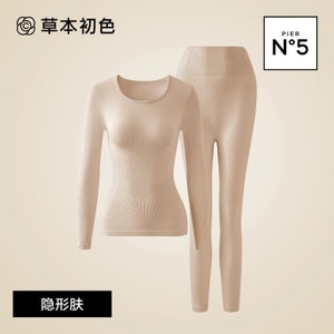 【中國直郵】 草本初色 塑形熱能衣套裝 膚白色 M碼 一套裝