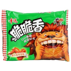 【中国直邮】 幸运 干脆面整箱装干吃面怀旧晚上解饿解馋小零食小吃休闲食品 奥尔良烤翅味40g*5包