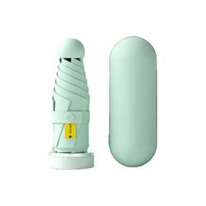 Capsule Umbrella, Dual-use for Sun & Rain, UPF50+, Portable 5-Fold, Fruit Green, 1pc