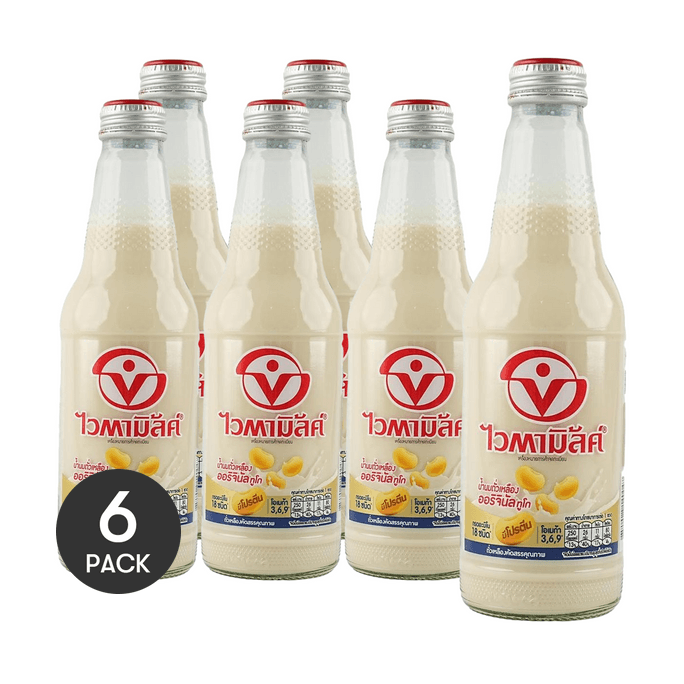 【人气豆奶No.1】泰国Vitamilk维他奶 原味豆奶 营养早餐奶 瓶装 300ml  *6【6份超值装】【产品包装袋保质期读法:日/月/年】
