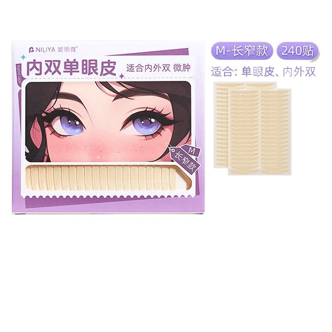 Matte Double Eyelid Patch Invisible No Trace Natural Big Eye (long Narrow Type) 240 *1