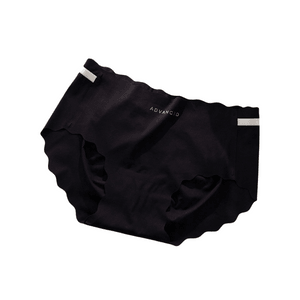 Ice Silk Traceless Underwear Medium Waist Thin Breathable Shorts Black L