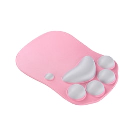 Cat Paw Mouse Pad Wrist Mouse Pad Wrist Pad Office Game Large Cute Cat Paw Keyboard Pad Silicone Non-Slip - Pink 1 Pc