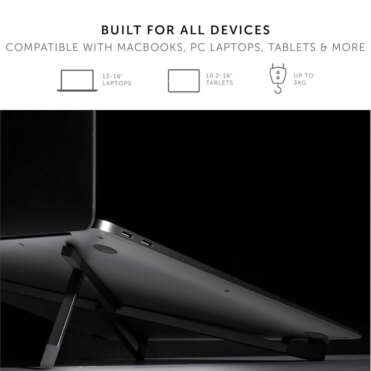 Fold Laptop Stand – Ultra-Slim Foldable & Portable Laptop Stand – Ergonomic & Optimized Viewing Angle – for 13 to 16 Inch MacBooks & Laptops, 10 to 16 Inch iPads & Tablets- Blue1排出 7