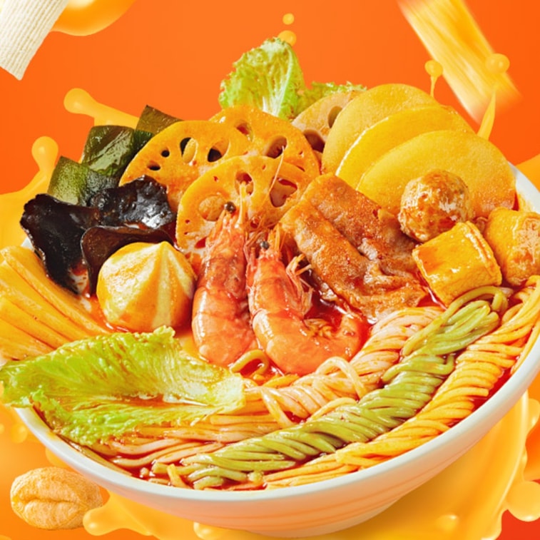 【中國直郵】李海龍 東北麻辣燙437g 微辣 麻辣滋味濃! 網紅爆款黏糊麻辣燙方便麵拉麵待煮速食包食品 6