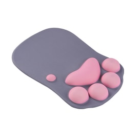 Cat Paw Mouse Pad Wrist Mouse Pad Wrist Pad Office Game Large Cute Cat Paw Keyboard Pad Silicone Non-Slip - Purple 1 Pc