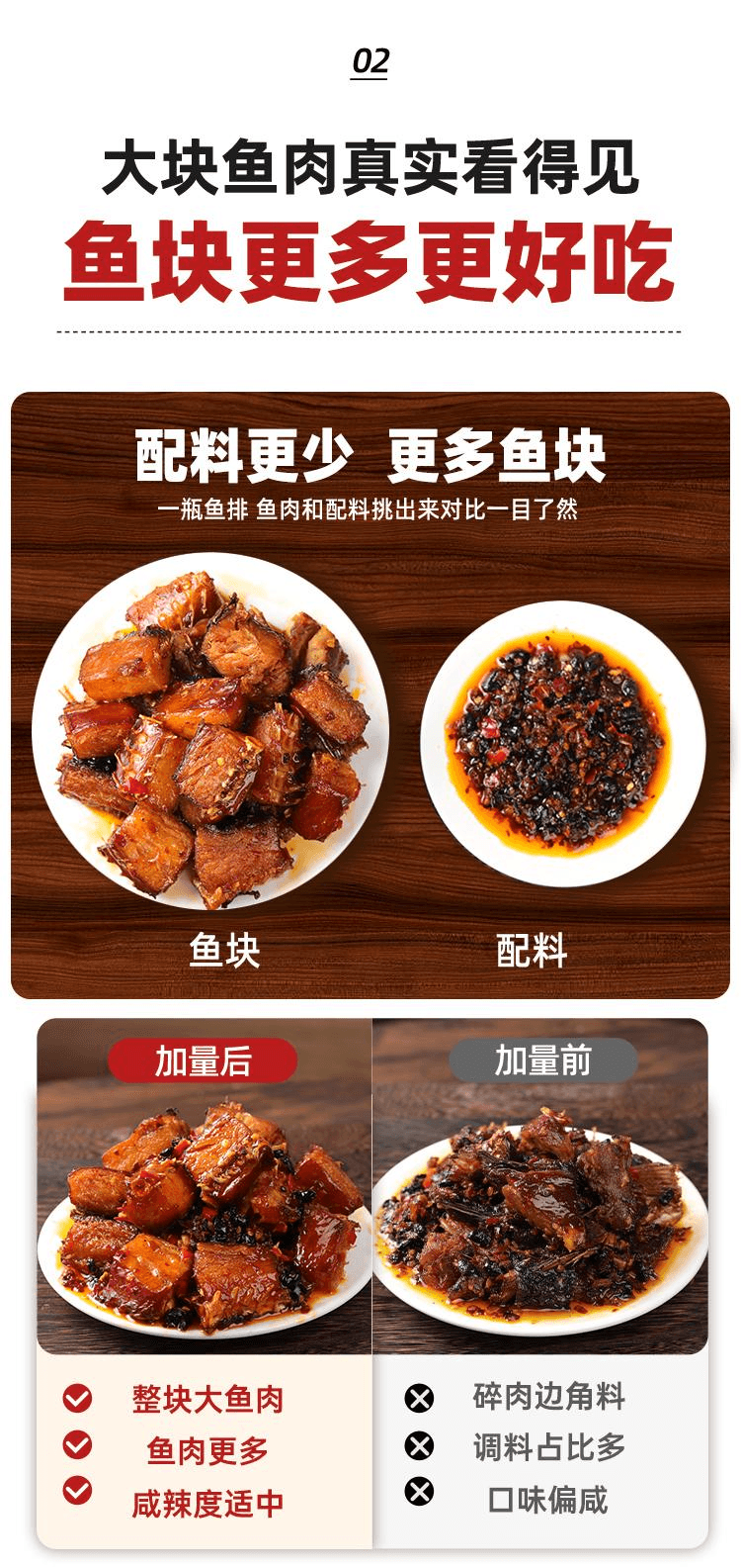 【中国直邮】 小味儿 湖南特产下饭菜农家即食辣椒酱鱼块香辣鱼排280g*1瓶