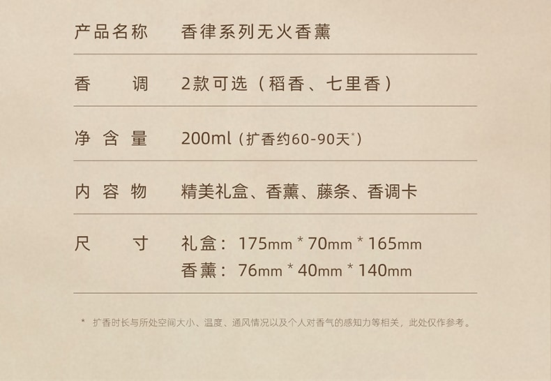  萬物乾坤 稻香 無火香薰禮盒 (200ml 擴香約 60-90天)