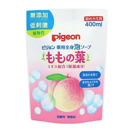 日本药用全身泡沫肥皂(桃叶)替换装 400ml