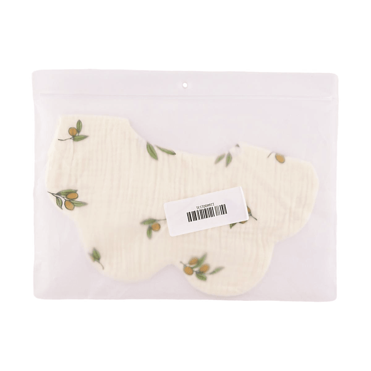 婴儿围兜 花瓣围嘴 抑菌纱布饭兜 #橄榄 4