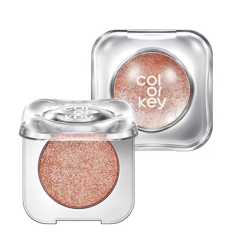 中国直送】COLORKEY シングルアイシャドウ（女性用） - 超キラキラ、虹